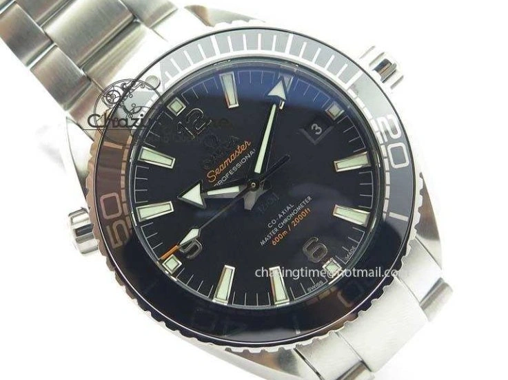 1225 Planet Ocean 2016 43.5mm SS Black Bezel BP 1:1 Best Edition Black Dial On SS Bracelet A WellDesigned 8195